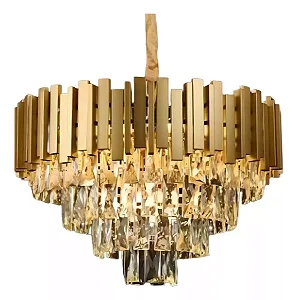 LUSTRE SINDORA DCD00458 METAL DOURADO/ CRISTAL TRANSPARENTE Φ52X33CM E14X9