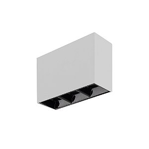SPOT BLUMENAU 50213041 IRIS LED SOBREPOR ALUMÍNIO PC 6W 3.000K BRANCO/PRETO