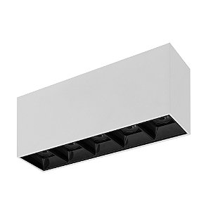 SPOT BLUMENAU 50223041 IRIS LED SOBREPOR ALUMÍNIO PC 10W 3.000K BRANCO/PRETO