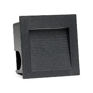 BALIZADOR SAVE ENERGY SE-355.1505 EMBUTIR PRETO 80X80X44MM 1,5W 3000K 60°