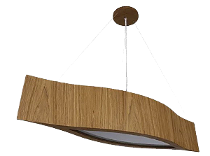 PENDENTE ADRI WCN1201PDIB CANOA MADEIRA 100CM 2XE27