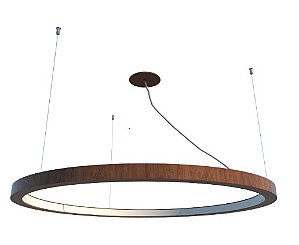 PENDENTE FOX LUSTRES 865 LED Ø90X4CM MADEIRA, MDF, ACRÍLICO, CABO DE AÇO 3000K