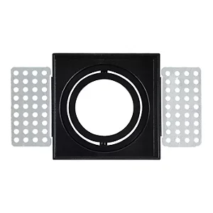 SPOT LUMINATTI LM2646 CONNECT NO FRAME QUADRADO PARA LAMPADA MINI DICROICA MR11 BASE GU10 PRETO