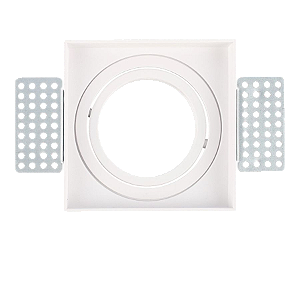 SPOT LUMINATTI LM2647 CONNECT NO FRAME QUADRADO MR16 BASE PARA LAMPADA DICROICA GU10 BRANCO