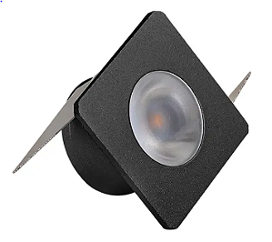 SPOT LM620 LED MINI EMBUTIDO PRETO 1W 2700K 127/220V