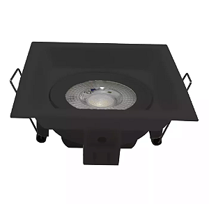 SPOT LUMINATTI LM2472 LED RECUADO PRETO 7W 6500K 127/220V QUADRADO