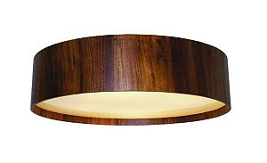 PLAFON FOX LUSTRES P10-C CILÍNDRICO Ø50X15CM MADEIRA MDF E ACRILICO 4XE27