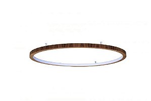 PLAFON FOX LUSTRES P355 LED Ø100X4CM MADEIRA MDF E ACRILICO 3000K