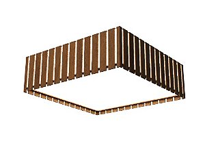 PLAFON FOX LUSTRES P46 16X50X50CM MADEIRA MDF E ACRILICO 4XE27
