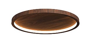 PLAFON FOX LUSTRES P65 Ø8X35CM MADEIRA MDF E ACRILICO 3000K