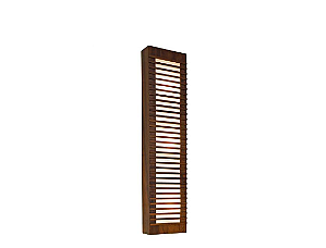 ARANDELA FOX LUSTRES AR05-B RIPADA 50X20X9CM MADEIRA MDF E ACRÍLICO 2XE27