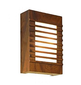 ARANDELA FOX LUSTRES AR16 RIPADA 30X20X9CM MADEIRA, MDF E ACRÍLICO 2XE27