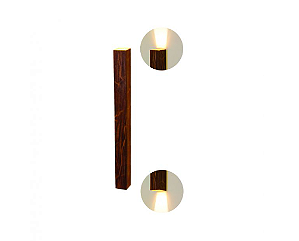 ARANDELA FOX LUSTRES AR36-E SCALA 80X5X5CM MADEIRA E MDF 2XGU10