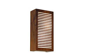 ARANDELA FOX LUSTRES AR42 RIPADA 30X15X9CM MADEIRA, MDF E ACRÍLICO 2XE27