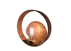 ARANDELA FOX LUSTRES AR43 HOOP 30X30X13CM MADEIRA, MDF E ACRÍLICO 1XE27