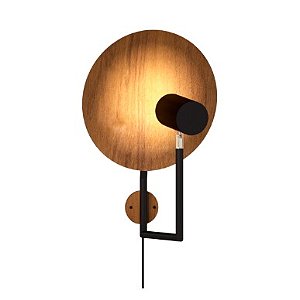ARANDELA FOX LUSTRES AR48 TUNE 37X25X25CM MADEIRA, MDF E ACRÍLICO 1XE27