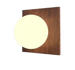 ARANDELA FOX LUSTRES AR83 ORB 20X20X13CM MADEIRA, MDF E VIDRO 1XG9