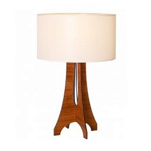 ABAJUR FOX LUSTRES 5309 CLEAN Ø40X60CM MADEIRA, MDF E CÚPULA DE TECIDO 1XE27