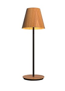 ABAJUR FOX LUSTRES 5326 CÔNICO Ø20X60CM MADEIRA, MDF E AÇO CARBONO 1XE27