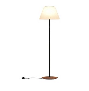 COLUNA FOX LUSTRES 5407 CLEAN Ø50X160CM MADEIRA, MDF, AÇO CARBONO E CÚPULA DE TECIDO 1XE27