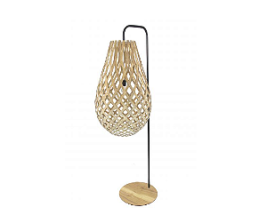 COLUNA FOX LUSTRES 5426 RAIZEN 160X45X60CM MADEIRA, MDF, AÇO CARBONO E ACRÍLICO 1XE27