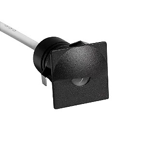 BALIZADOR NORDECOR 2842 EMB. QUADRADO PRETO ROMI 1W LED 3000K