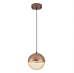 PENDENTE NORDECOR 2932 LED REZI 18CM 12W 3000K COBRE