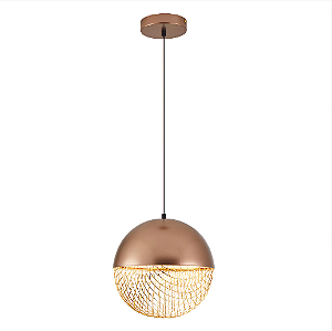PENDENTE NORDECOR 2933 LED REZI 25CM 18W 3000K COBRE