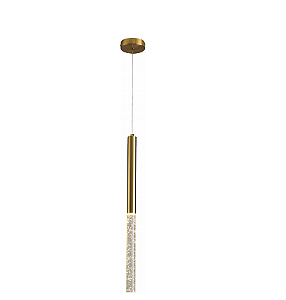 PENDENTE SKYLIGHT SKY-4044 ÔTAKI 60CM RATTAN MAGIC DOURADO 2M D/CABO METAL E CRISTAL