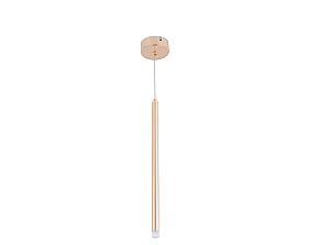 PENDENTE SKYLIGHT SKY-3079L AARON Ø2,5X45CM 1,5M D/CABO DOURADO FOSCO E ACRÍLICO TRANSPARENTE 3000K 240LM