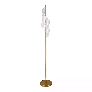 COLUNA SKY-3066CL-DO MAST Ø28X155CM DOURADO METAL E ACRÍLICO TRANSPARENTE 8W 3000K