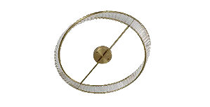 PLAFON SKYLIGHT SKY-4022 DOMINO Ø80CM DOURADO METAL E CRISTAL 3000K 4000LM
