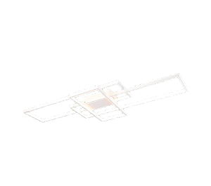 PLAFON SKYLIGHT SKY-3072 PUZZLE 106X42X10CM BRANCO ALUMÍNIO 3000K 7200LM