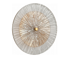 PLAFON SKYLIGHT SKY-3102 TOFFEE Ø30CM DOURADO, VIDRO E METAL 3000K 960LM
