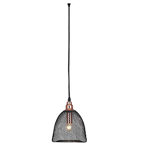PENDENTE SKYLIGHT SKY-3033 CAGE Ø18X21CM METAL PRETO E ROSE GOLD 1XE27