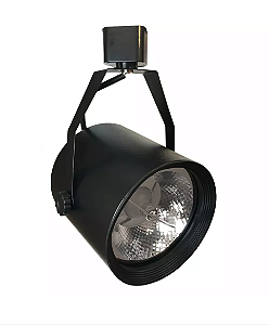 SPOT SKYLIGHT SKY-211PT TUBO USUAL P/TRILHO PRETO METAL AR111 1XGU10
