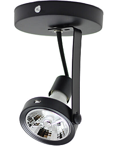 SPOT SKYLIGHT SKY-140PT PRETO USUAL P/TRILHO CANOPLA AR70 METAL 1XGU10