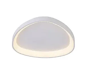 PLAFON SINDORA QX05623 Φ42x6,5CM METAL BRANCO E ACRÍLICO 54W LED 3000K 4050LM