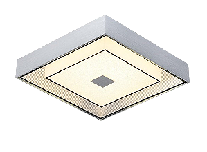 PLAFON SINDORA DCX015063 34X9CM METAL E VIDRO CROMADO 16W 3000K
