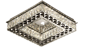 PLAFON SINDORA DCX00179 35CM 32W INOX CROMADO E CRISTAL MULTITEMPERATURA COM CONTROLE