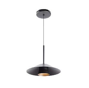 PENDENTE SPOTLINE 1139/24 LLIO Ø40X22CM ALUMÍNIO PRETO 12W 3000K