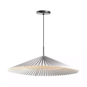 PENDENTE SPOTLINE 1225/30 TOKYO Ø55X20CM 2M D/CABO ALUMÍNIO PRETO CÚPULA CINZA 3000K 12W