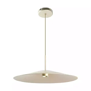 PENDENTE SPOTLINE 1218/40 CLAIRE Ø40X16CM 2M D/CABO ALUMÍNIO CHAMPAGNE 3000K 12W