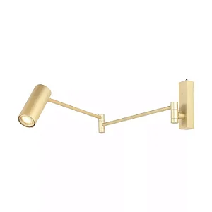 ARANDELA SPOTLINE 1163/1 ZIGO C/INTERRUPTOR 11X62CM ALUMÍNIO CHAMPAGNE 2XMR11