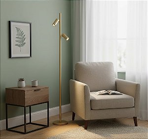 COLUNA SPOTLINE 1217/2 DUETTO Ø21X150CM ALUMÍNIO CHAMPAGNE 2XMR11