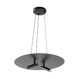PENDENTE SPOTLINE 1171/40 CLOUD Ø40X16CM ALUMÍNIO PRETO 16W 3000K