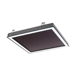 PLAFON SPOTLINE 1076/30 EMBUTIR ELEGANCE QUADRADO 31X31X4 ALUMÍNIO PRETO 21W 3000K
