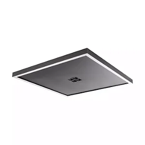 PLAFON SPOTLINE 1052/50 SOBREPOR ELEGANCE QUADRADO 50X50X4 QUATRO FOCOS ALUMÍNIO PRETO 40W 3000K
