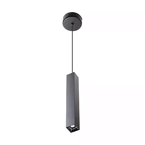 PENDENTE SPOTLINE 1086/240 BOX RETANGULAR 24X4X4 ALUMÍNIO PRETO 2W 3000K
