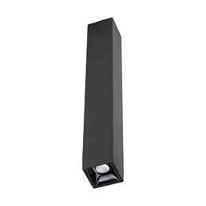 PLAFON SPOTLINE 1087/140 BOX RETANGULAR 14X4X4 ALUMÍNIO PRETO 2W 3000K
